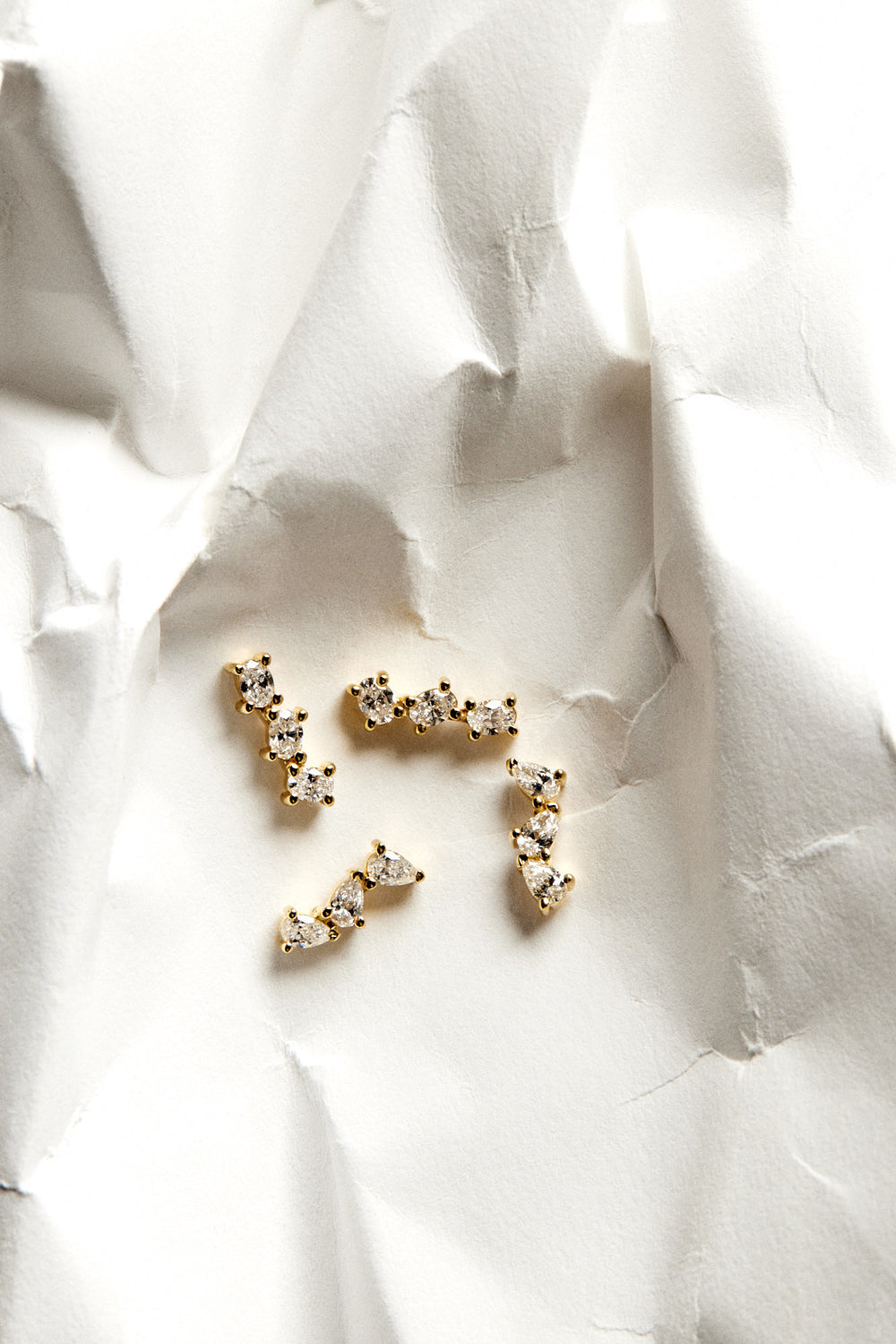 Gigi Pear Diamond Studs | 18K White Gold| Natasha Schweitzer