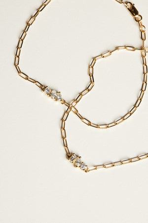 Scattered Diamond Trio Bracelet | 18K White Gold | Natasha Schweitzer