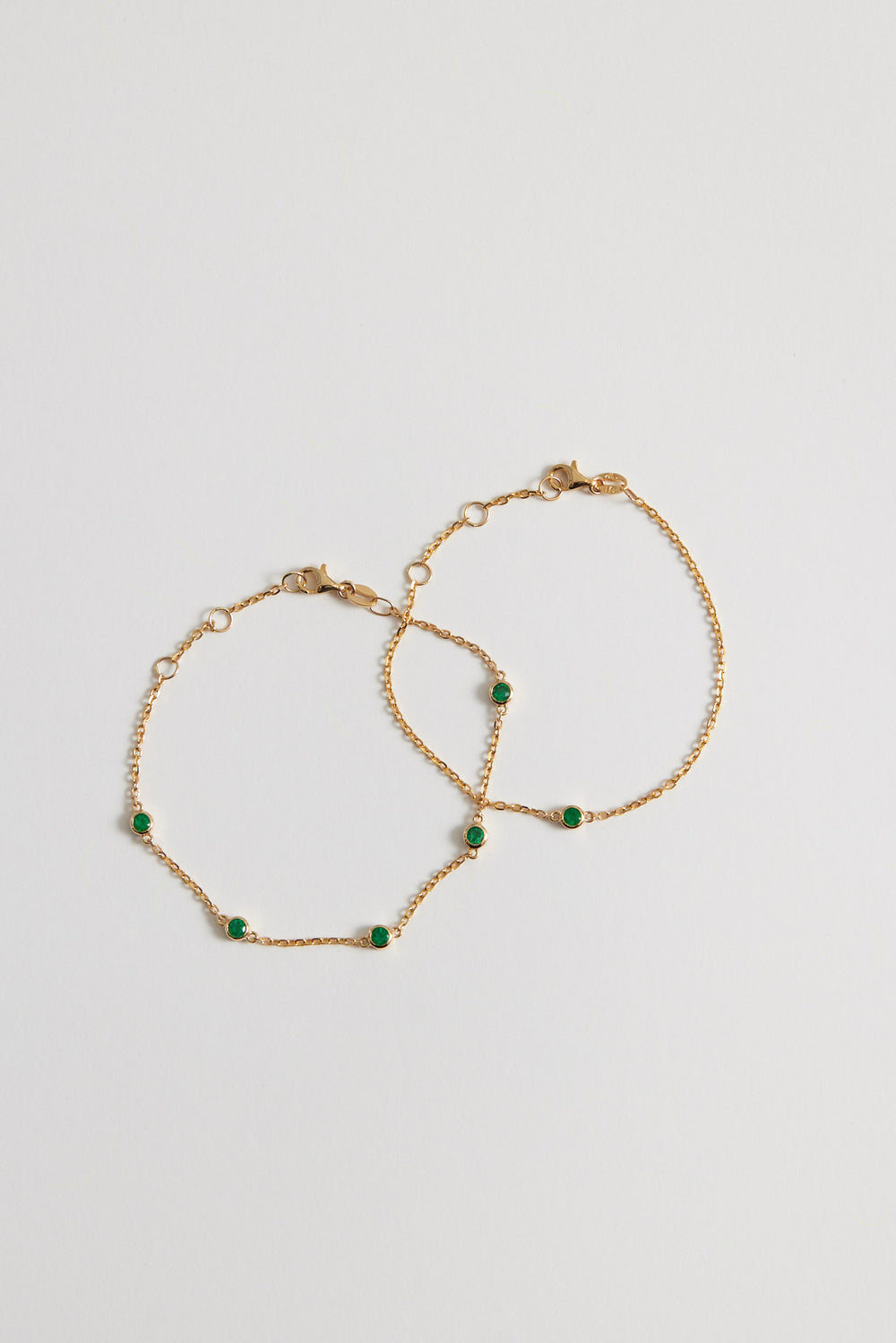 5 Emerald Bracelet | 9K Yellow Gold| Natasha Schweitzer