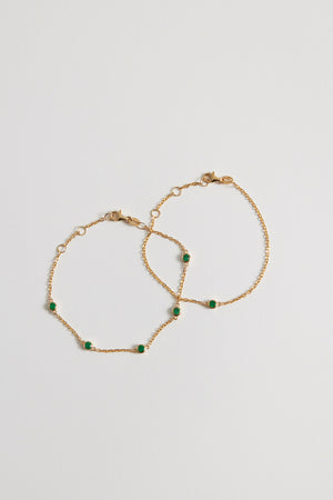 5 Emerald Bracelet | 9K Yellow Gold | Natasha Schweitzer