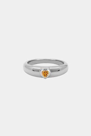 Roma Heart Ring | 9K White Gold | Natasha Schweitzer