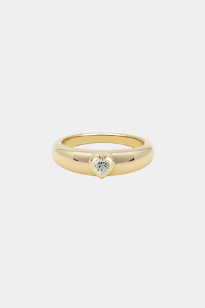 Roma Heart Ring | 9K Yellow Gold | Natasha Schweitzer