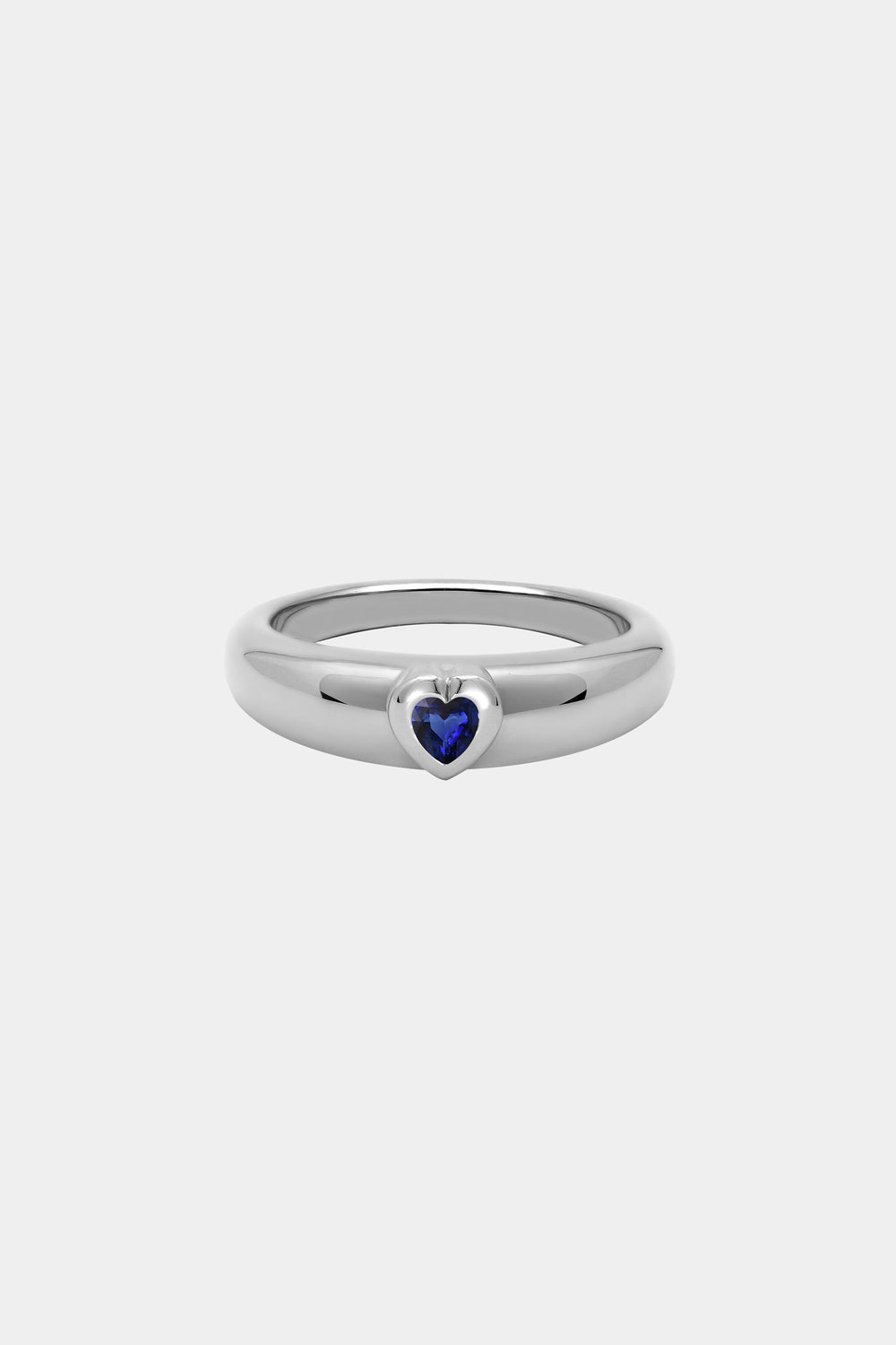 Roma Heart Ring | 9K White Gold