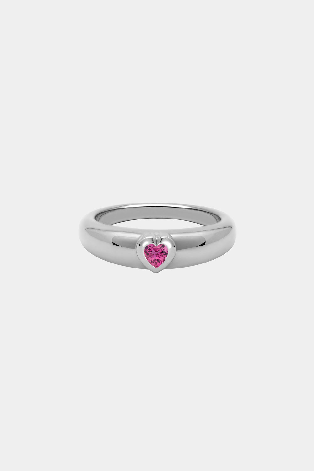 Roma Heart Ring | 9K White Gold