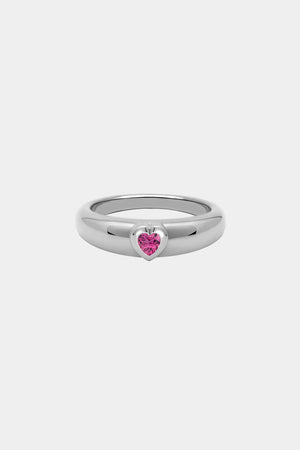 Roma Heart Ring | 9K White Gold | Natasha Schweitzer