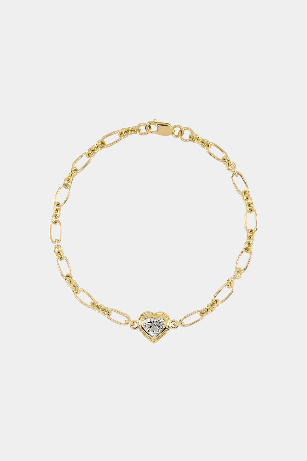 Roma Heart Diamond Bracelet | 18K Yellow Gold