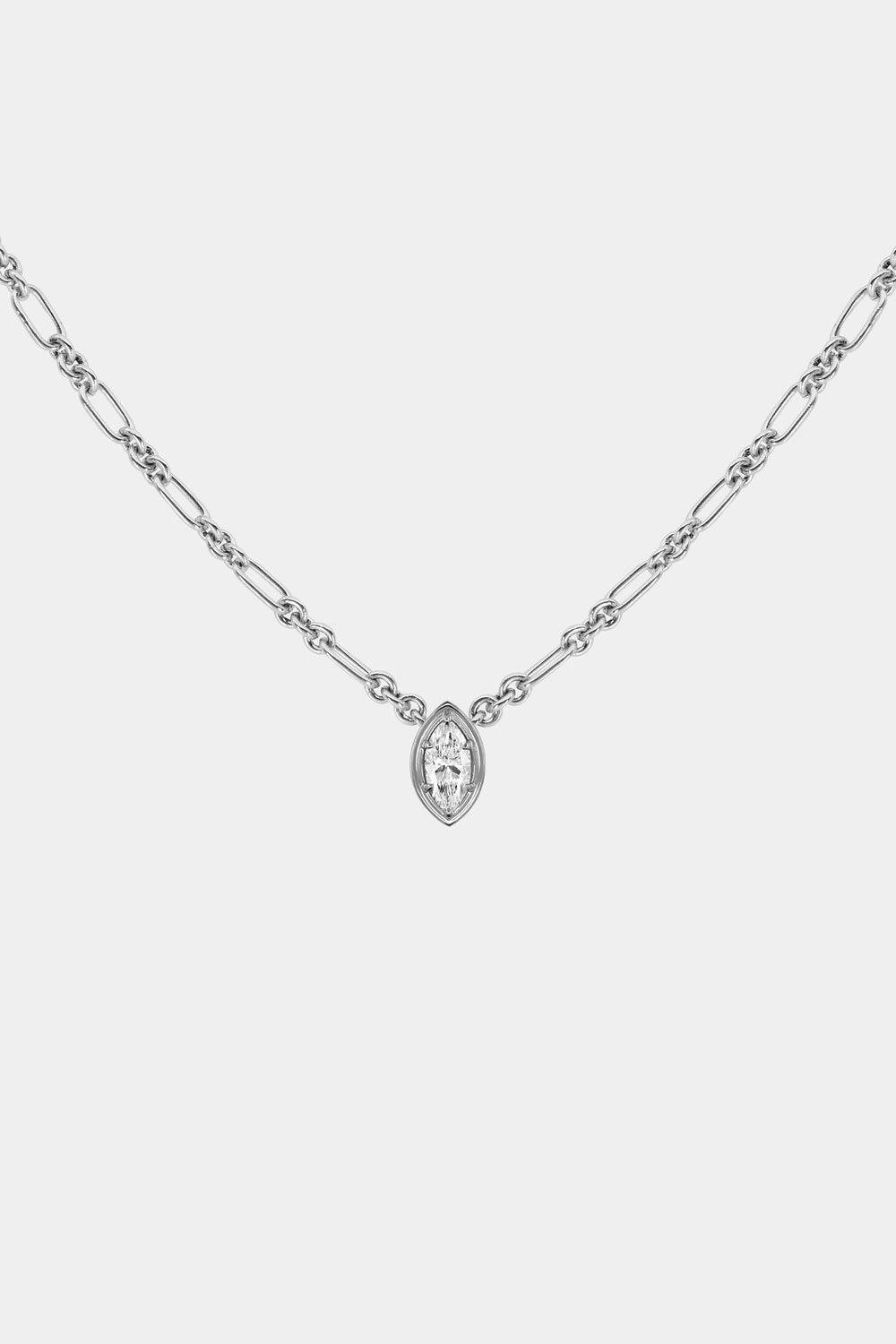 Roma Marquise Diamond Necklace | White Gold