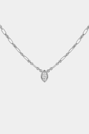 Roma Marquise Diamond Necklace | White Gold | Natasha Schweitzer
