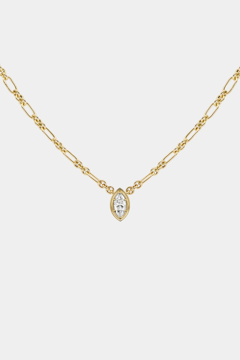 Roma Marquise Diamond Necklace | Yellow Gold