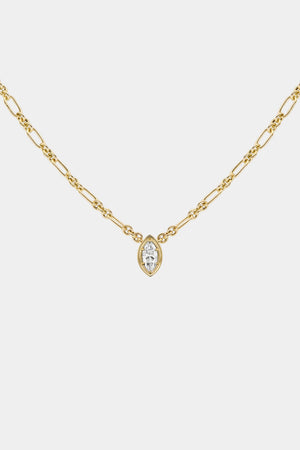 Roma Marquise Diamond Necklace | Yellow Gold | Natasha Schweitzer