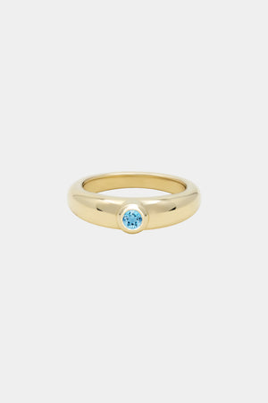 Roma Round Birthstone Ring | 9K Yellow Gold | Natasha Schweitzer