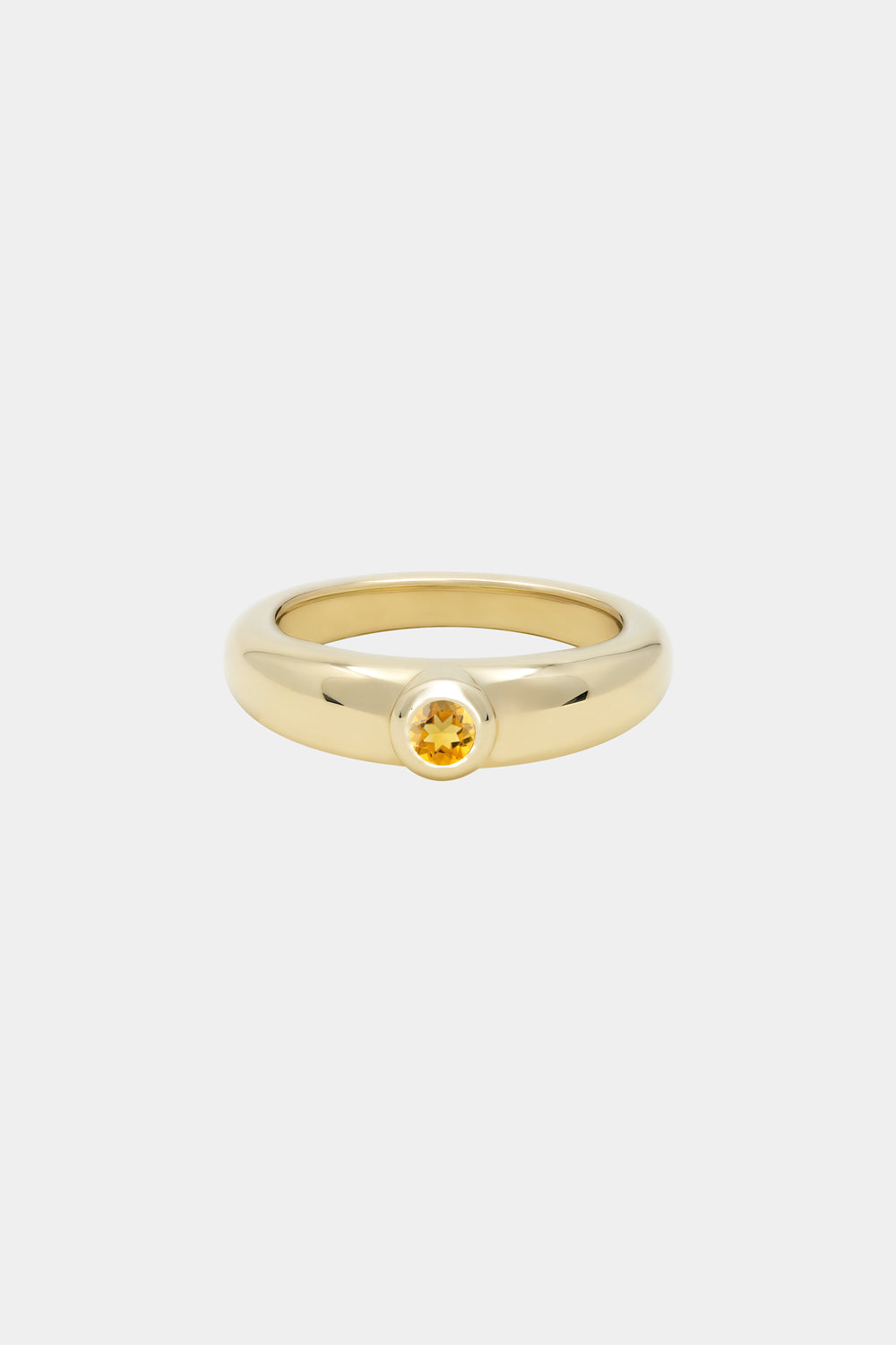 Roma Round Birthstone Ring | 9K Yellow Gold