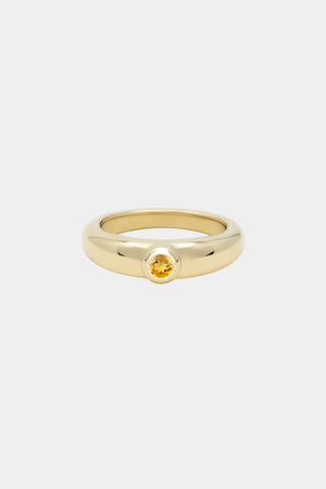 Roma Round Birthstone Ring | 9K Yellow Gold | Natasha Schweitzer