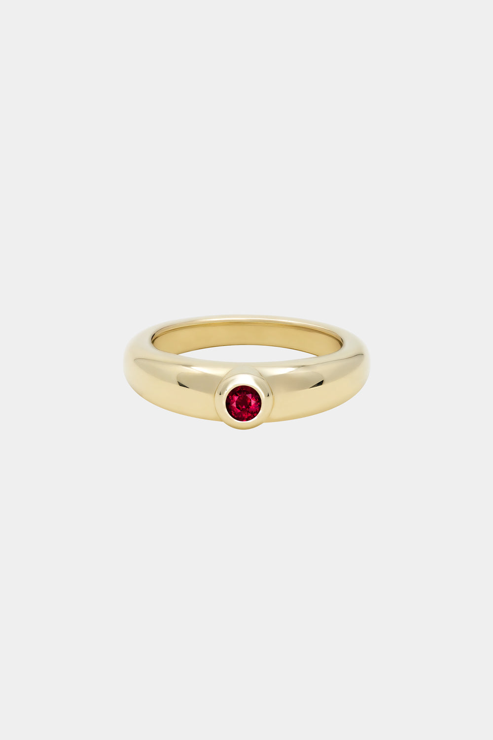 Roma Round Birthstone Ring | 9K Yellow Gold