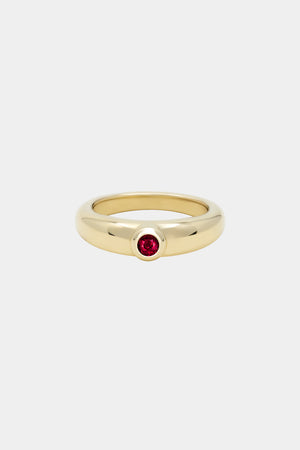 Roma Round Birthstone Ring | 9K Yellow Gold | Natasha Schweitzer