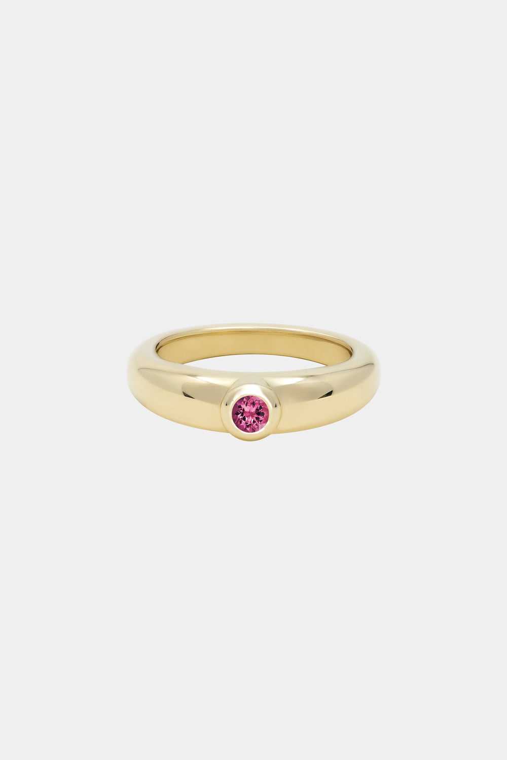 Roma Round Gemstone Ring | 9K Yellow Gold