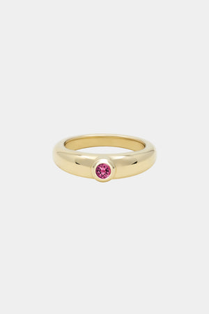 Roma Round Gemstone Ring | 9K Yellow Gold | Natasha Schweitzer