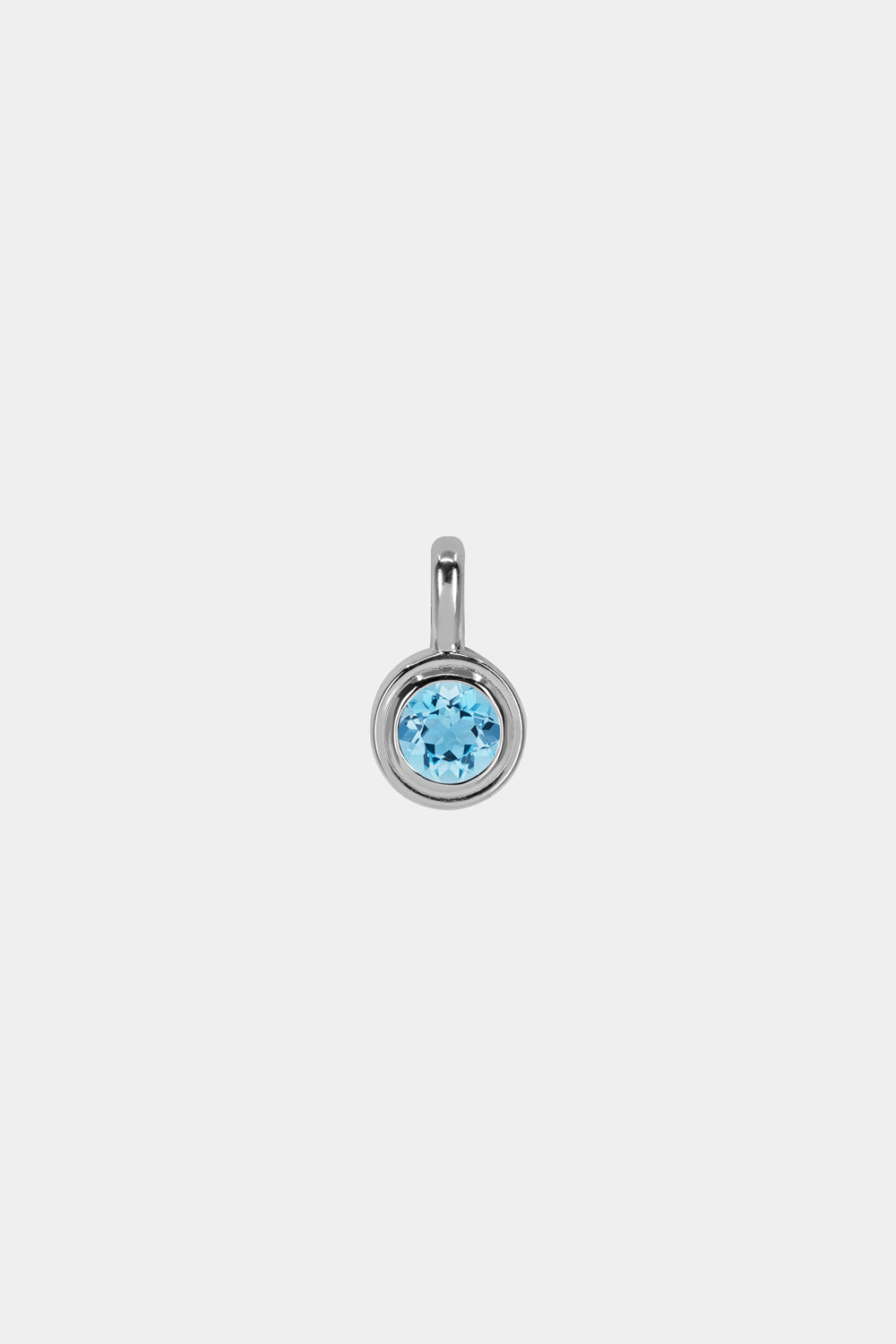 Roma Round Gemstone Pendant | White Gold, More Options Available