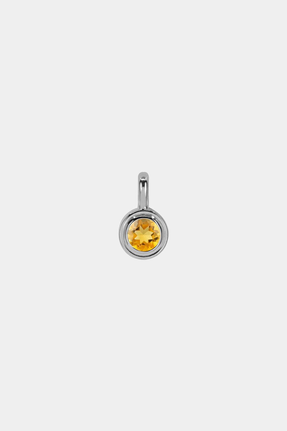 Roma Round Gemstone Pendant | White Gold, More Options Available