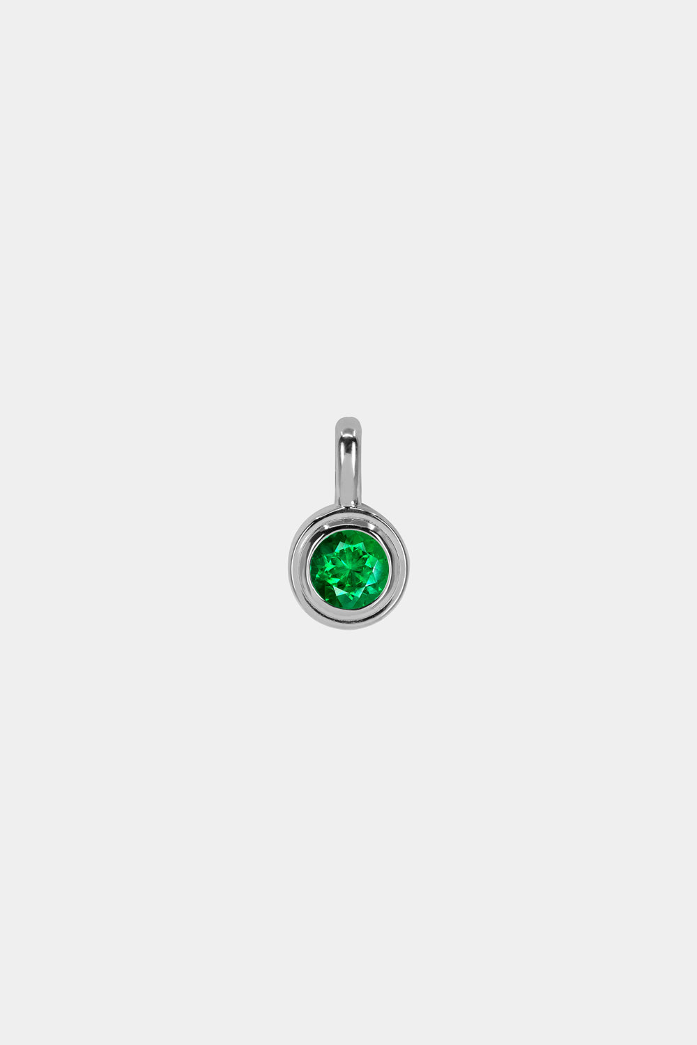 Roma Round Gemstone Pendant | White Gold, More Options Available