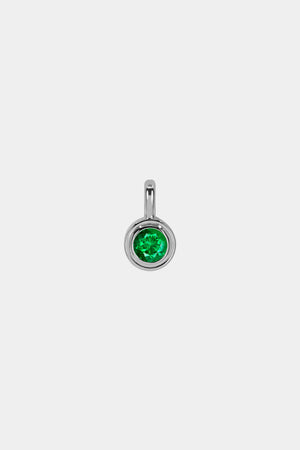Roma Round Gemstone Pendant | White Gold, More Options Available | Natasha Schweitzer