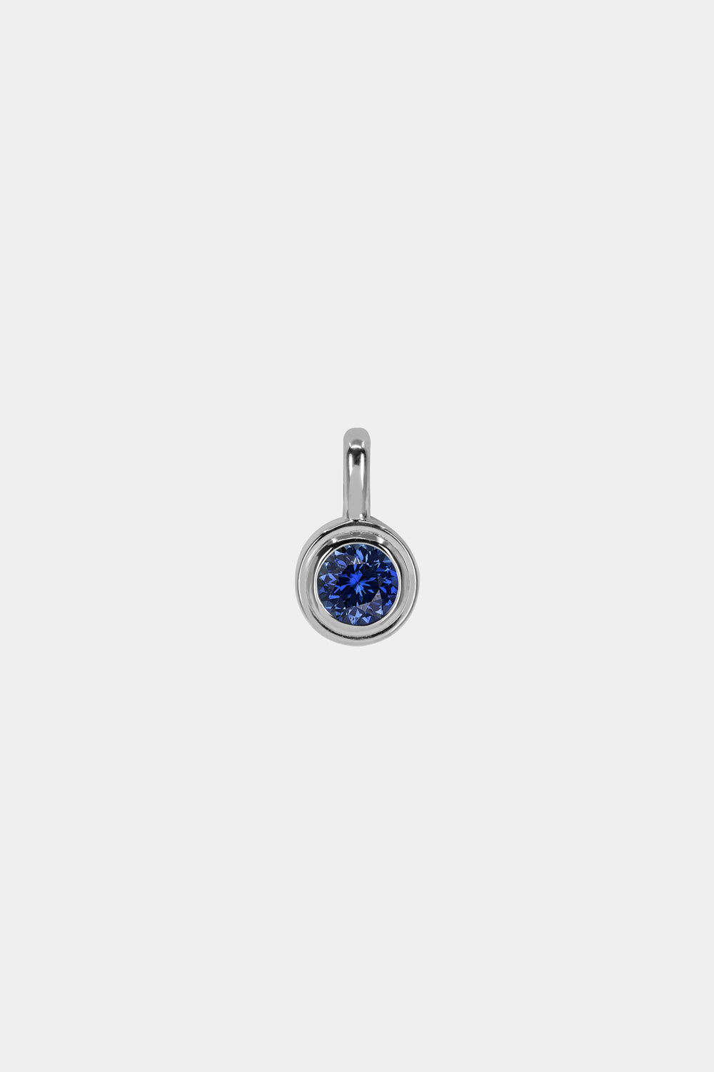 Roma Round Gemstone Pendant | White Gold, More Options Available