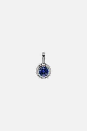 Roma Round Gemstone Pendant | White Gold, More Options Available | Natasha Schweitzer