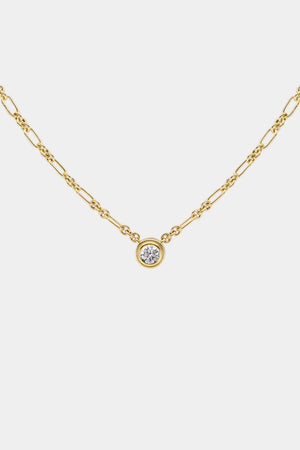 Roma Round Diamond Necklace | Yellow Gold | Natasha Schweitzer