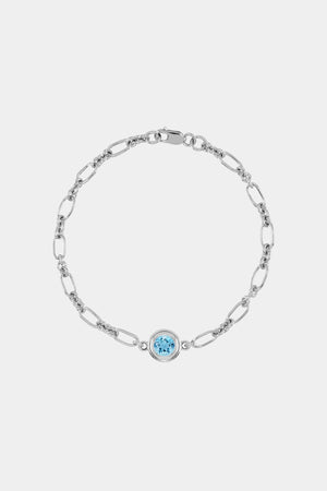 Roma Round Gemstone Bracelet | White Gold, More Options Available | Natasha Schweitzer