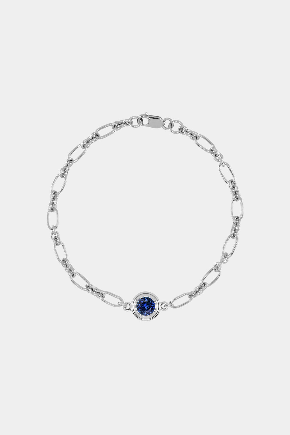 Roma Round Gemstone Bracelet | White Gold, More Options Available