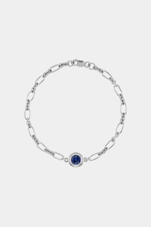 Roma Round Gemstone Bracelet | White Gold, More Options Available | Natasha Schweitzer