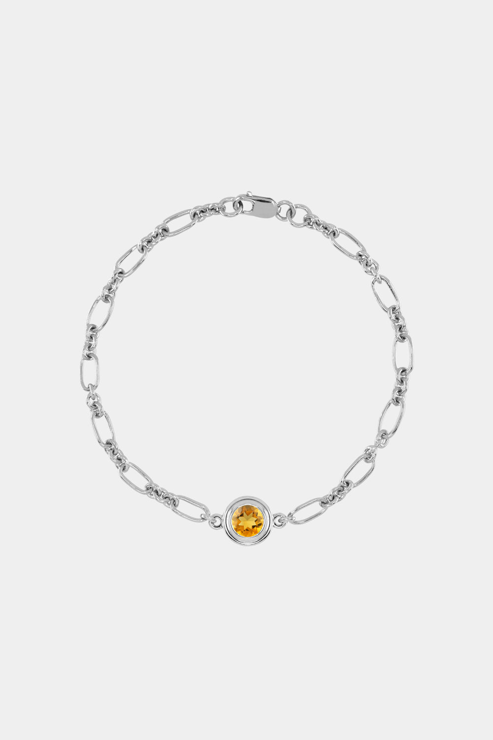 Roma Round Gemstone Bracelet | White Gold, More Options Available