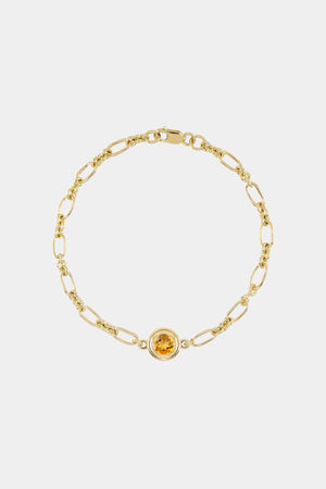 Roma Round Gemstone Bracelet | Yellow Gold, More Options Available | Natasha Schweitzer