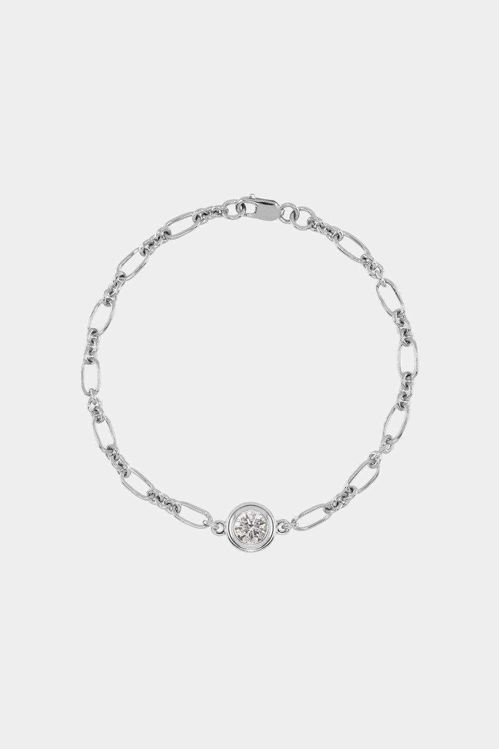 Roma Round Diamond Bracelet | 18K White Gold