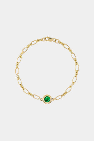 Roma Round Gemstone Bracelet | Yellow Gold, More Options Available | Natasha Schweitzer