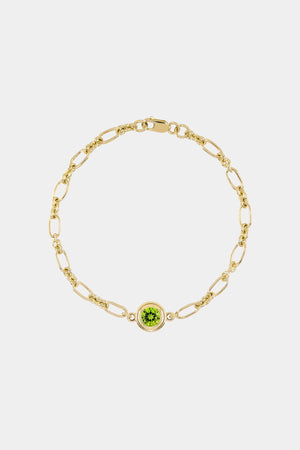 Roma Round Gemstone Bracelet | Yellow Gold, More Options Available | Natasha Schweitzer