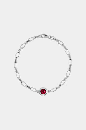 Roma Round Gemstone Bracelet | White Gold, More Options Available | Natasha Schweitzer