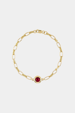Roma Round Gemstone Bracelet | Yellow Gold, More Options Available | Natasha Schweitzer
