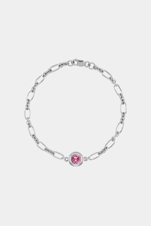 Roma Round Gemstone Bracelet | White Gold, More Options Available | Natasha Schweitzer