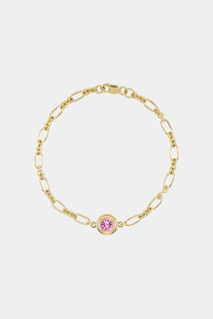 Roma Round Gemstone Bracelet | Yellow Gold, More Options Available | Natasha Schweitzer