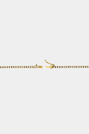 Small Graduating Tennis Necklace | TCW 5.50ct, 18K Yellow Gold | Natasha Schweitzer