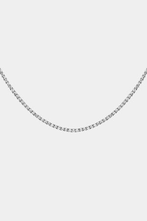 Small Tennis Necklace 0.02ct | 18K White Gold | Natasha Schweitzer