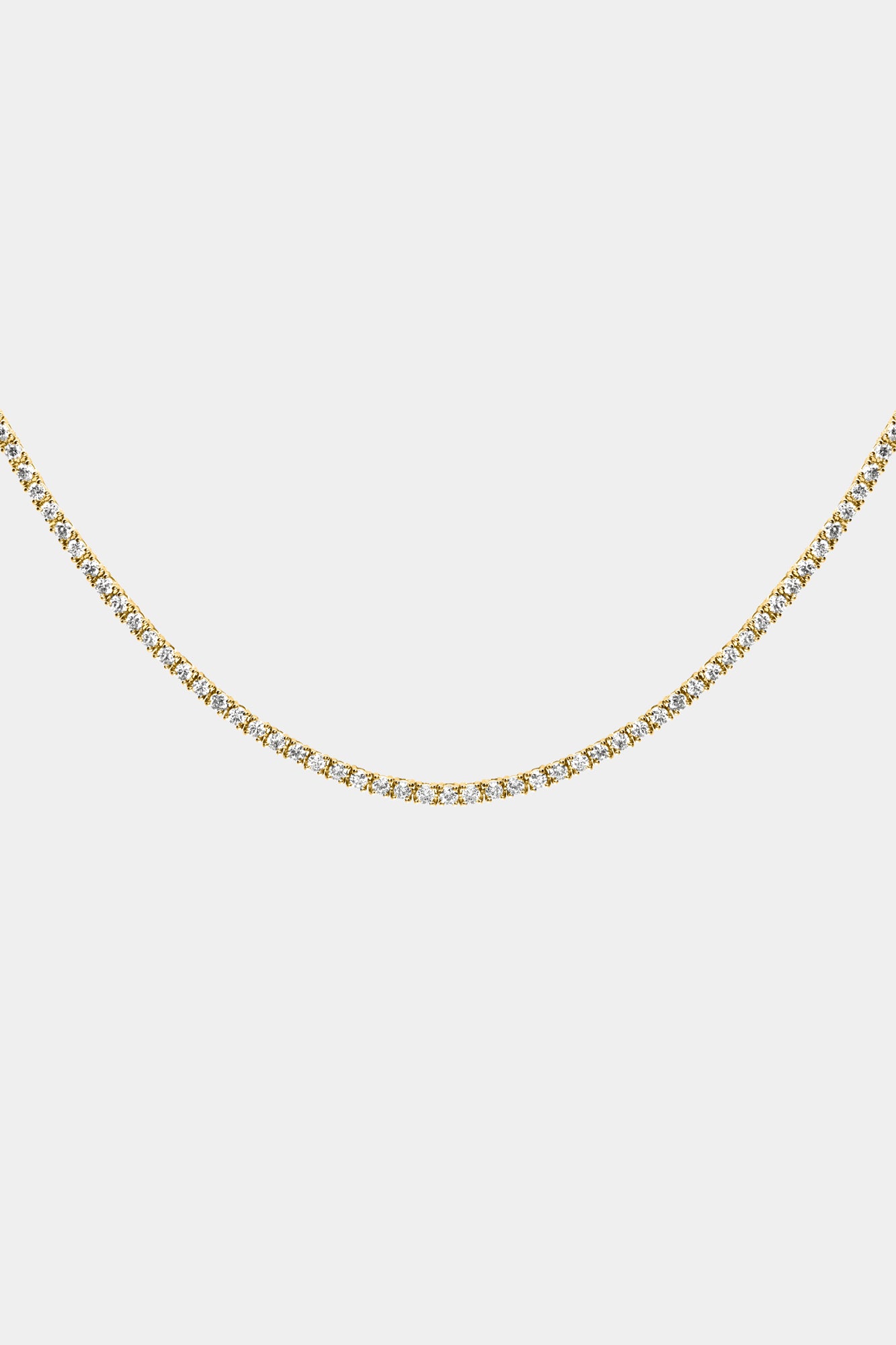 Tennis Necklace 0.02ct | 18K Yellow Gold| Natasha Schweitzer