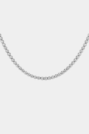 Crown Set Diamond Tennis Necklace | 18K White Gold | Natasha Schweitzer
