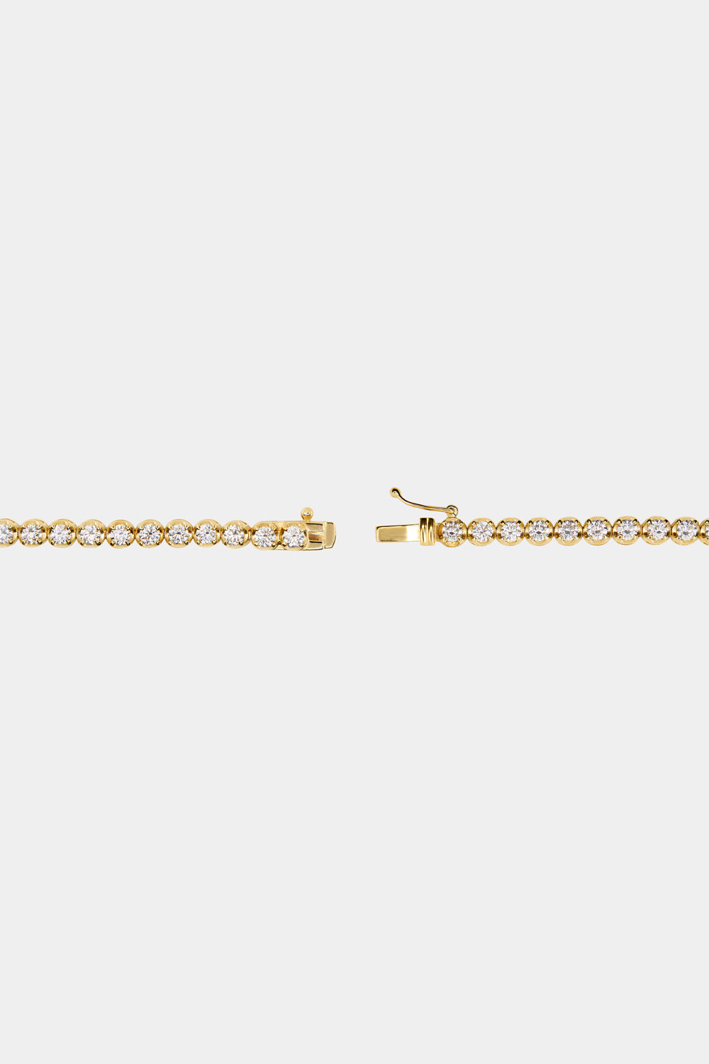 Crown Set Diamond Tennis Necklace | 18K Yellow Gold| Natasha Schweitzer