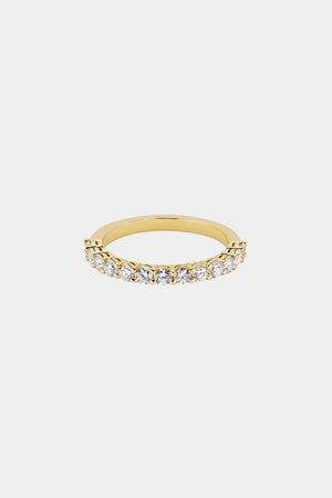 Round Diamond Half Band | 18K Yellow Gold | Natasha Schweitzer