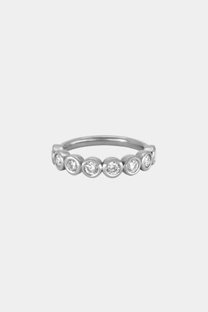 Round Diamond Bezel Band | 18K White Gold | Natasha Schweitzer