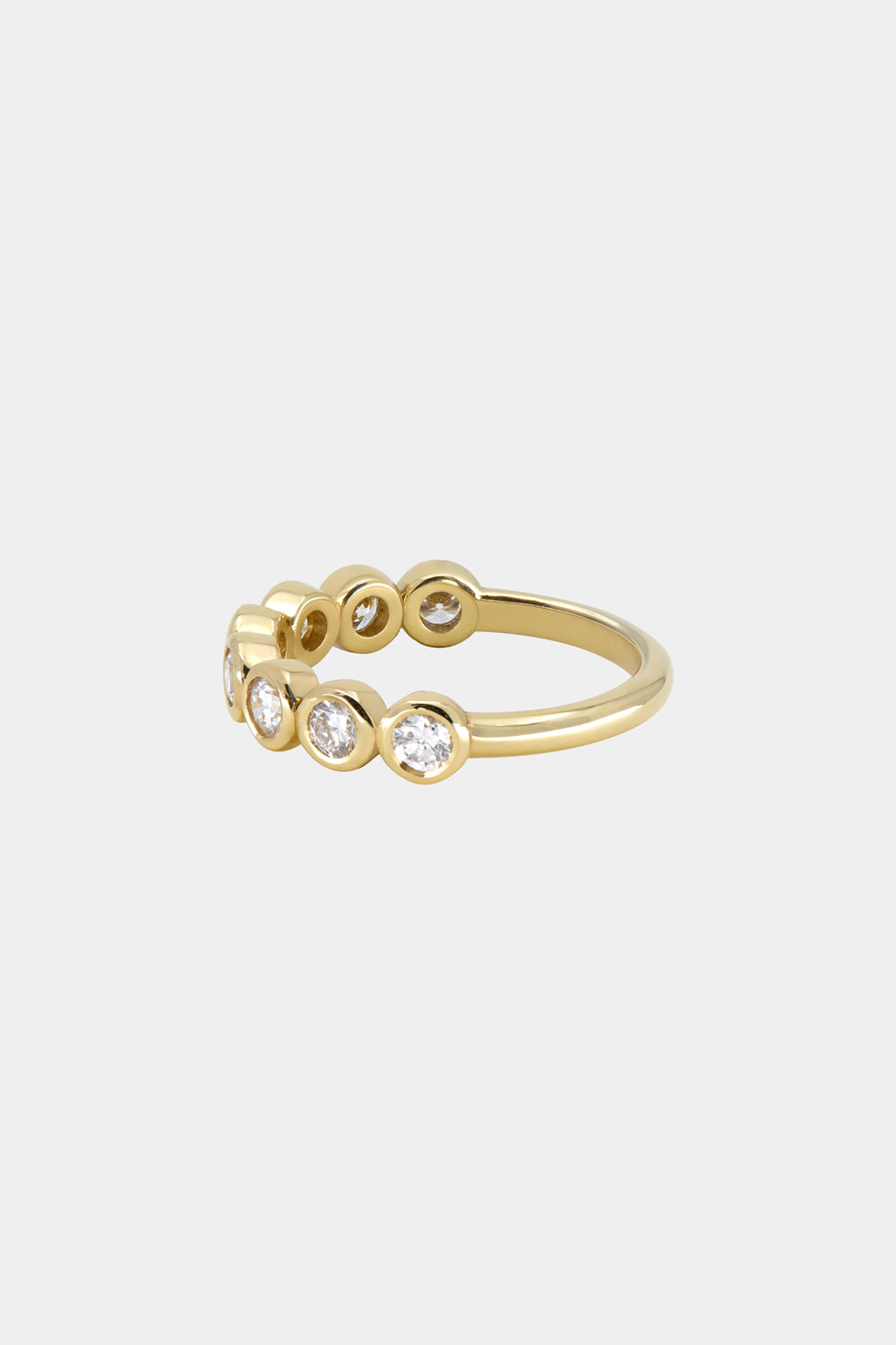Round Diamond Bezel Band | 18K Yellow Gold| Natasha Schweitzer