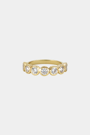 Round Diamond Bezel Band | 18K Yellow Gold | Natasha Schweitzer