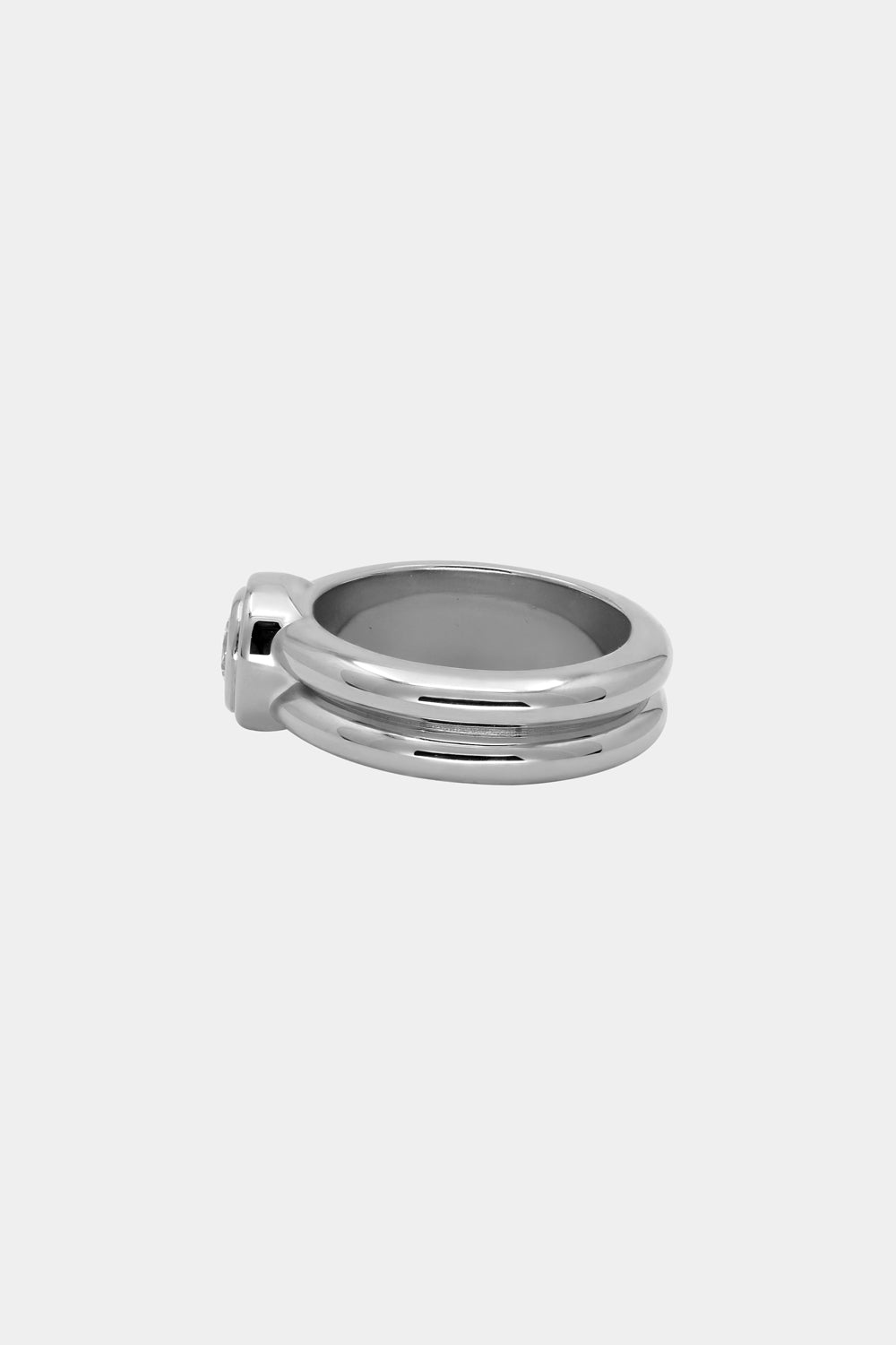 Roma Round Diamond Ring | 18K White Gold| Natasha Schweitzer